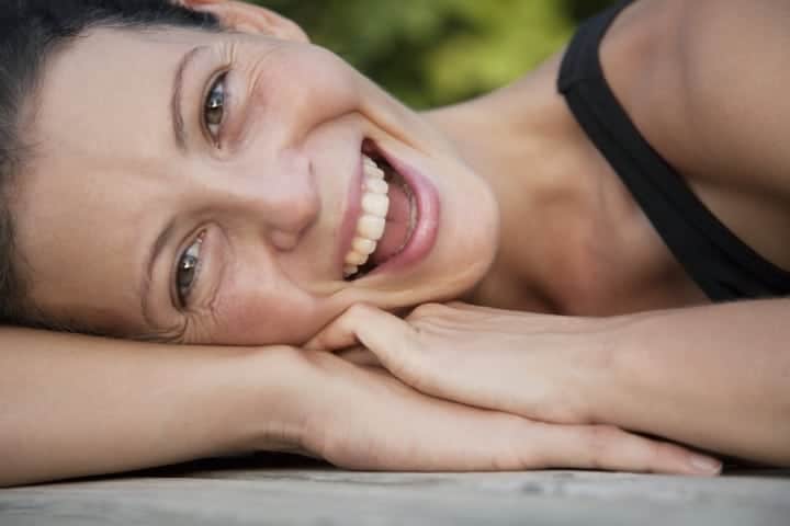 Woman Smiling with great skin